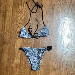 Vintage snake skin print swimsuit